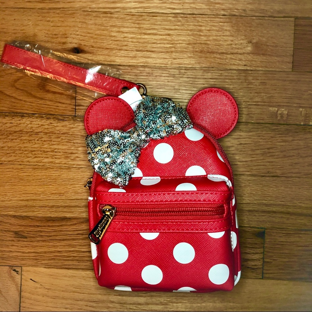 Loungefly Disney Minnie Red Backpack Wristlet NWT